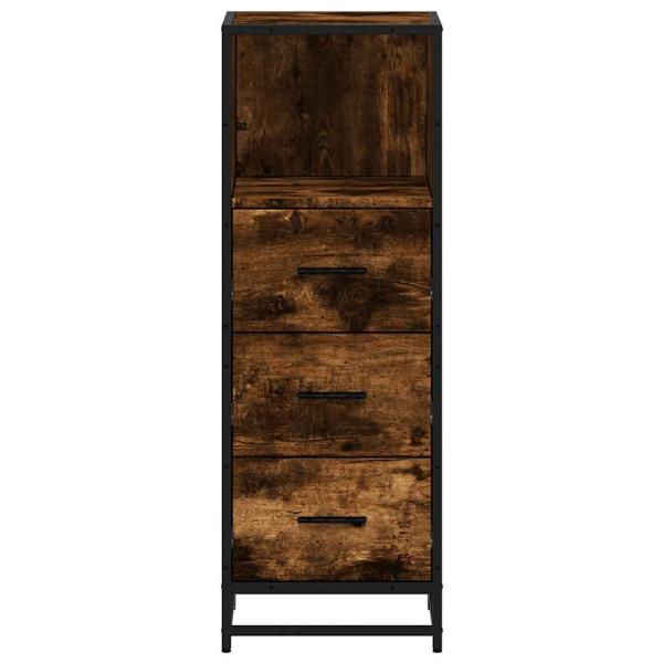 Badschrank Räuchereiche 35x37,5x100 cm Holzwerkstoff