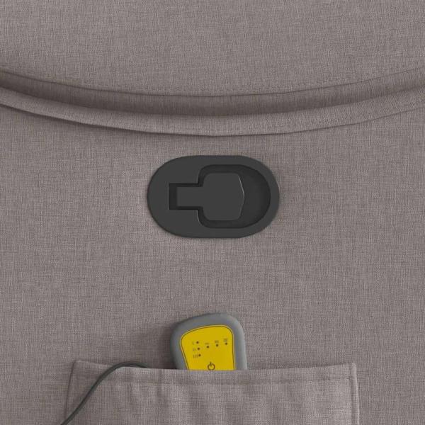 Massagesessel Taupe Stoff