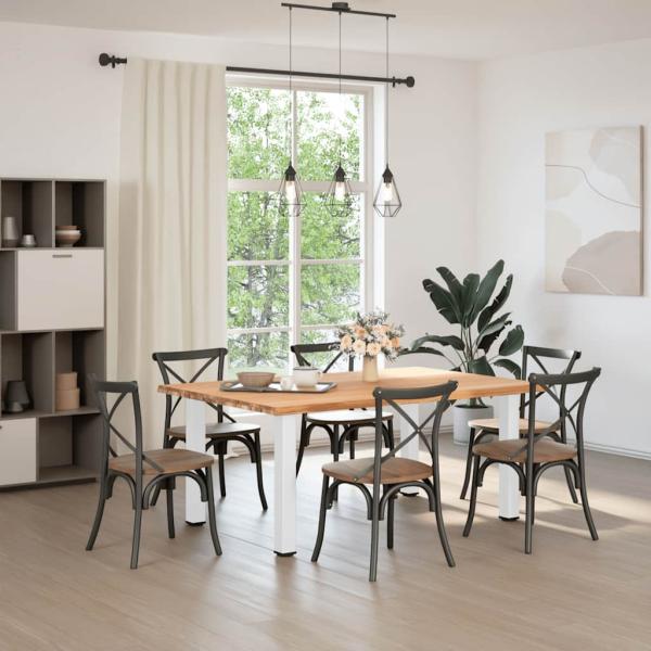 Esstisch Hellbraun 180x120x74 cm Massivholz Eiche Rechteckig
