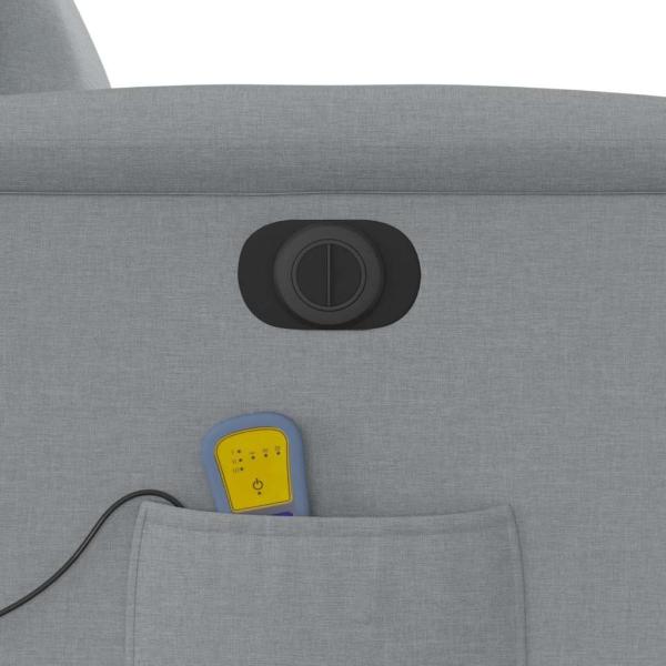 Massagesessel Elektrisch Hellgrau Stoff