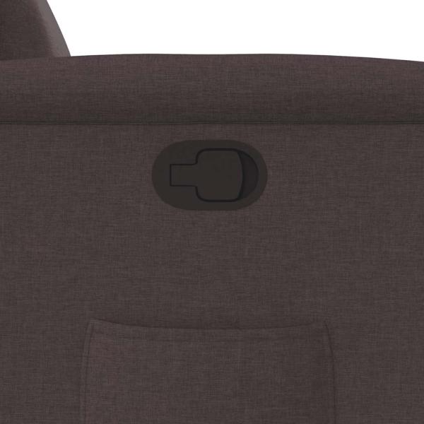 Relaxsessel mit Aufstehhilfe Dunkelbraun Stoff