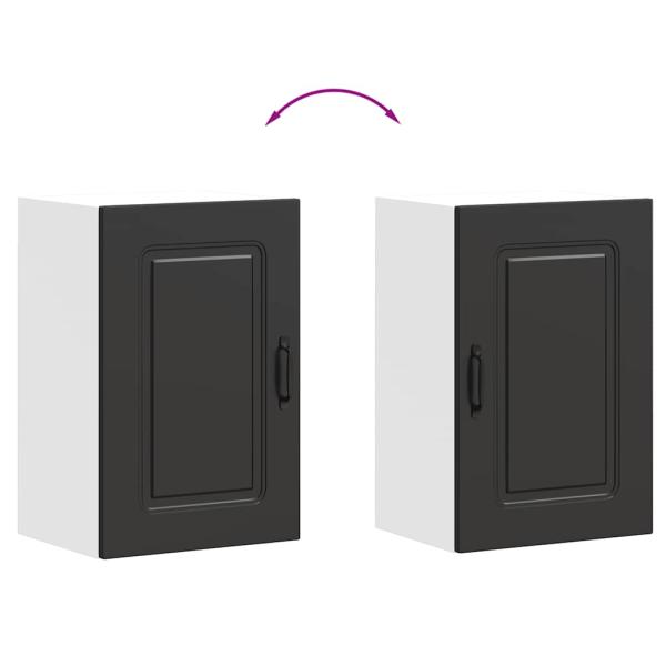 Küchen-Hängeschrank Kalmar Schwarz Holzwerkstoff