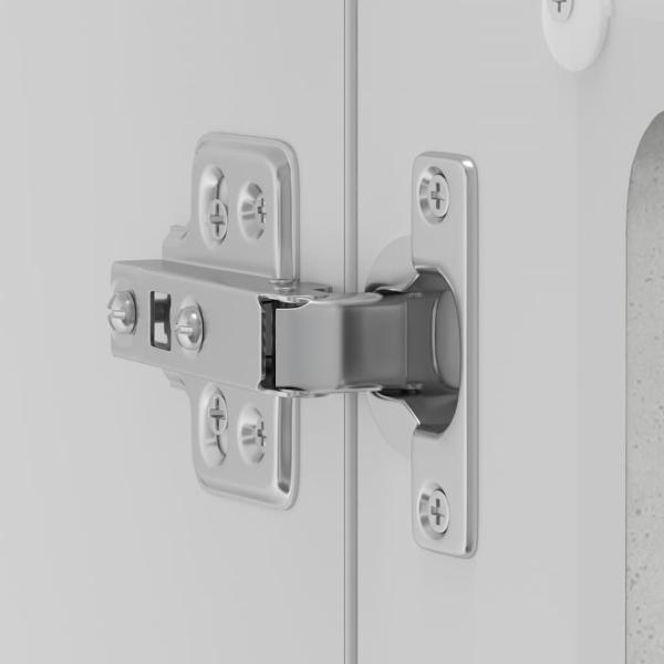 Küchen-Hängeschrank mit Glastür Kalmar Betongrau Holzwerkstoff