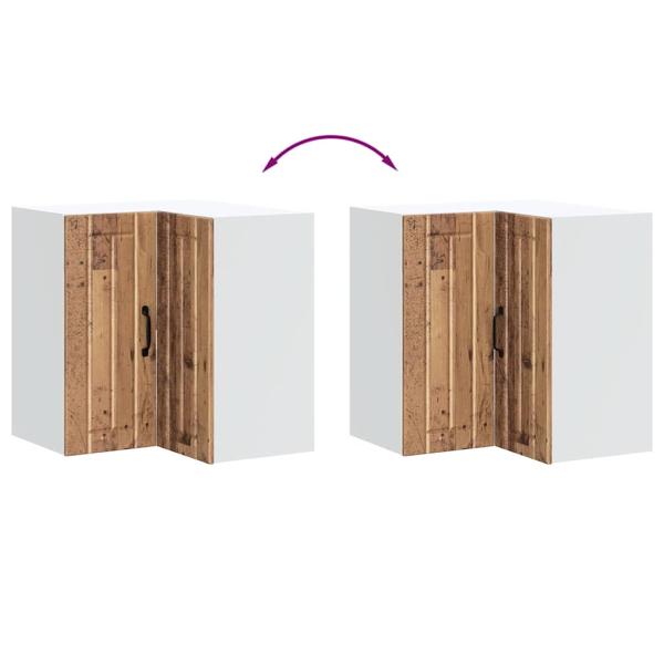 Küchen-Eckhängeschrank Lucca Altholz-Optik Holzwerkstoff