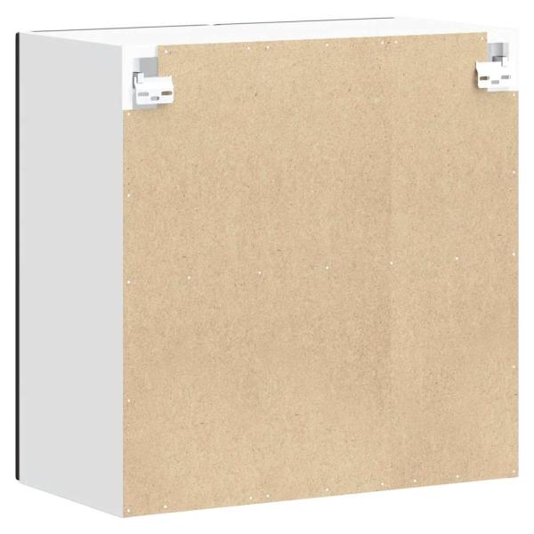 Küchen-Hängeschrank mit Glastür Lucca Schwarz Holzwerkstoff