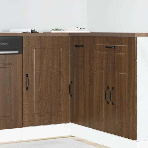 ARDEBO.de - Küchenunterschrank Kalmar Braun Eichen-Optik Holzwerkstoff