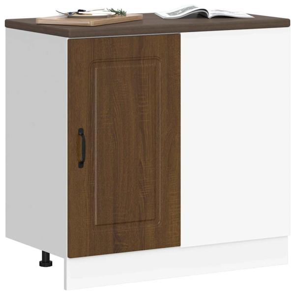 Küchenunterschrank Kalmar Braun Eichen-Optik Holzwerkstoff