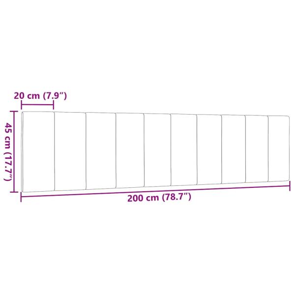 Kopfteil-Kissen Dunkelbraun 200 cm Stoff