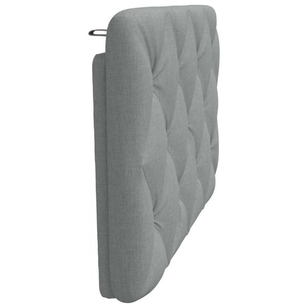 Kopfteil-Kissen Hellgrau 90 cm Stoff