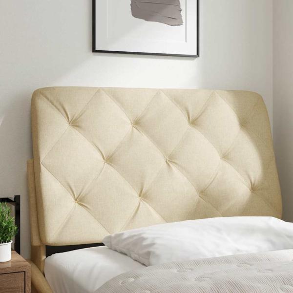 Kopfteil-Kissen Creme 90 cm Stoff