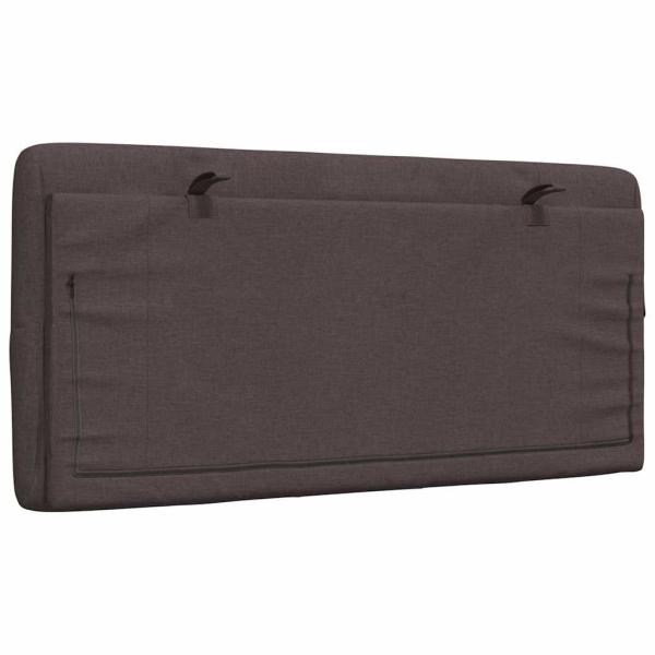 Kopfteil-Kissen Dunkelbraun 100 cm Stoff