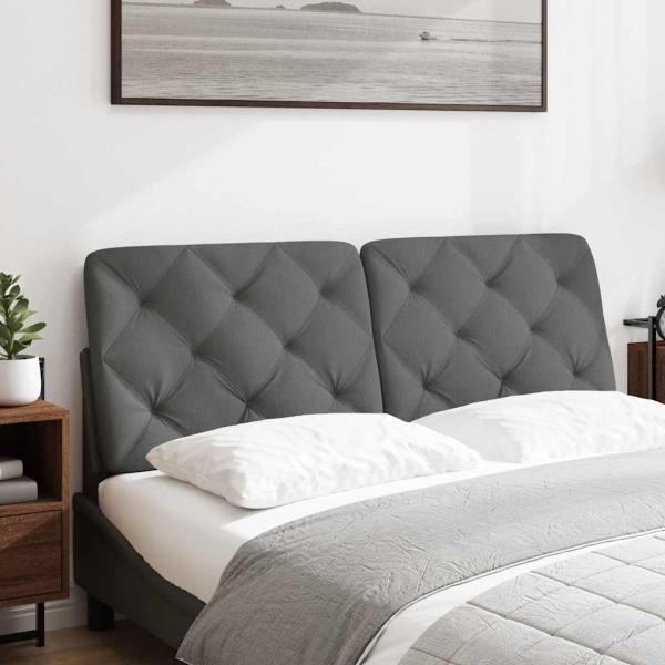 Kopfteil-Kissen Dunkelgrau 140 cm Stoff