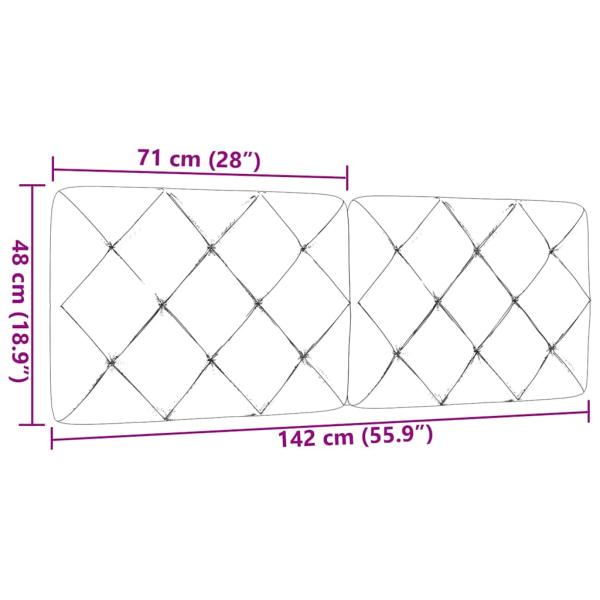 Kopfteil-Kissen Dunkelbraun 140 cm Stoff
