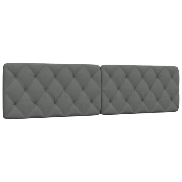 ARDEBO.de - Kopfteil-Kissen Dunkelgrau 200 cm Stoff