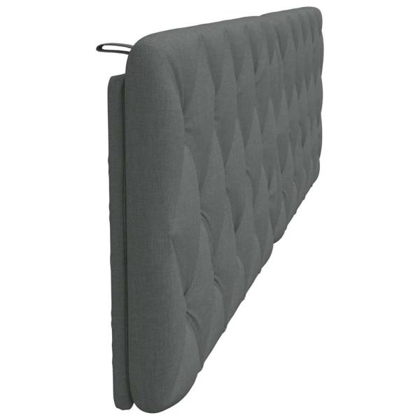 Kopfteil-Kissen Dunkelgrau 200 cm Stoff