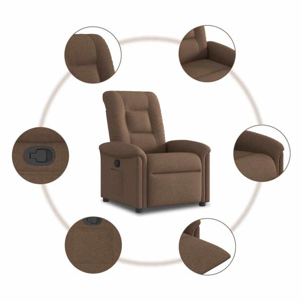 Relaxsessel Braun Stoff