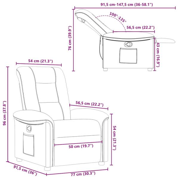 Relaxsessel Braun Stoff