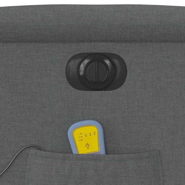 Massagesessel Elektrisch Dunkelgrau Stoff