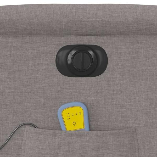 Massagesessel Elektrisch Taupe Stoff