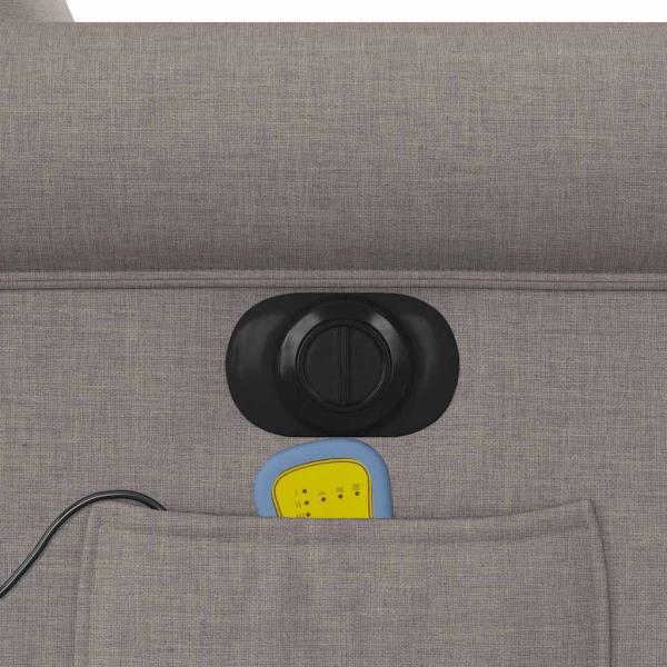 Massagesessel Elektrisch Taupe Stoff