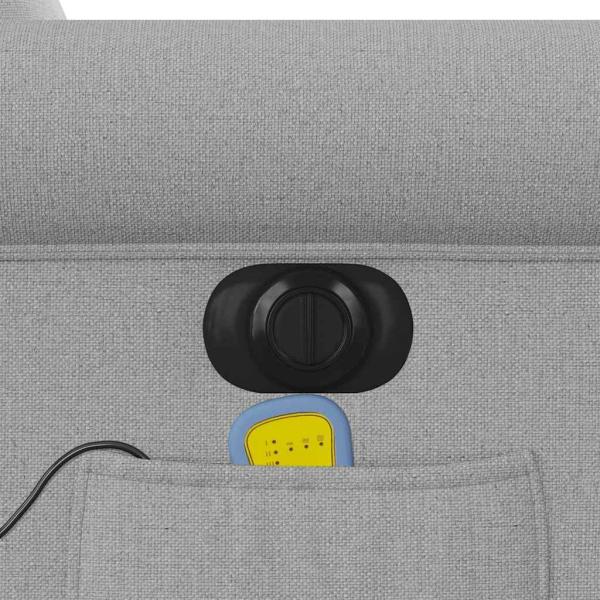 Massagesessel Elektrisch Wolkengrau Stoff