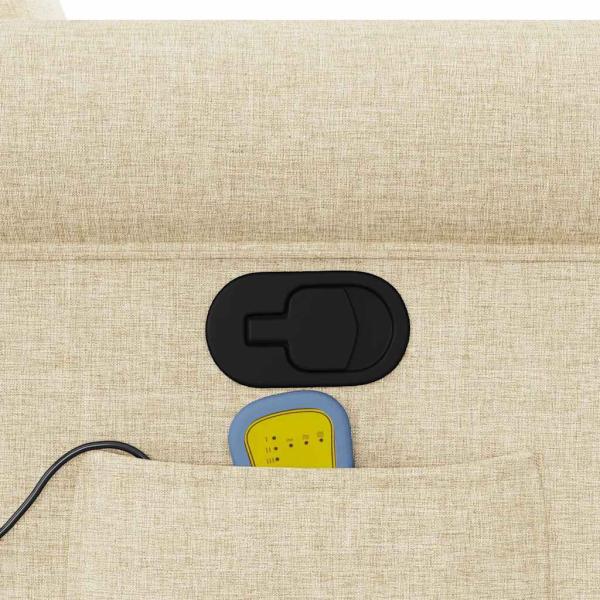 Massagesessel mit Aufstehhilfe Creme Stoff