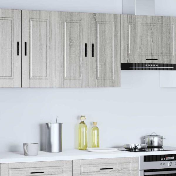 ARDEBO.de - Küchen-Hängeschrank Porto Grau Sonoma Holzwerkstoff