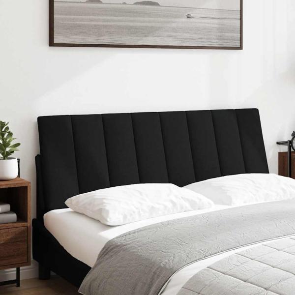 Kopfteil-Kissen Schwarz 120 cm Stoff