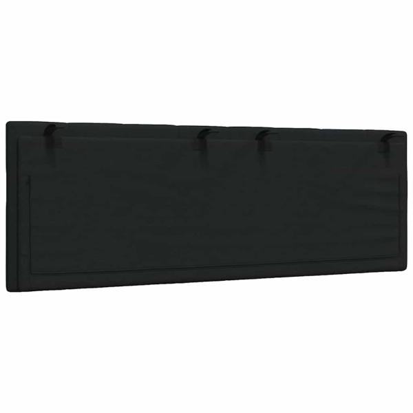Kopfteil-Kissen Schwarz 120 cm Stoff