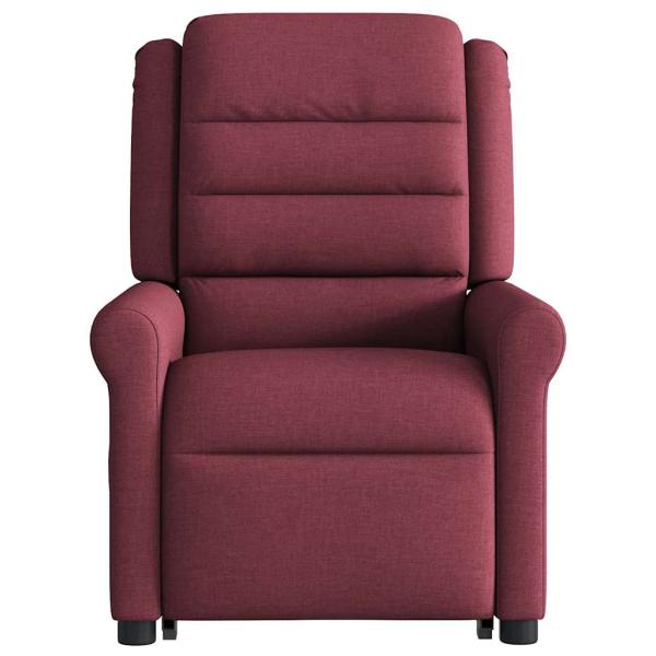 Massagesessel mit Aufstehhilfe Weinrot Stoff