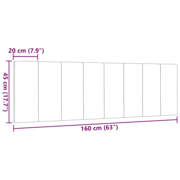 Kopfteil-Kissen Schwarz 160 cm Stoff