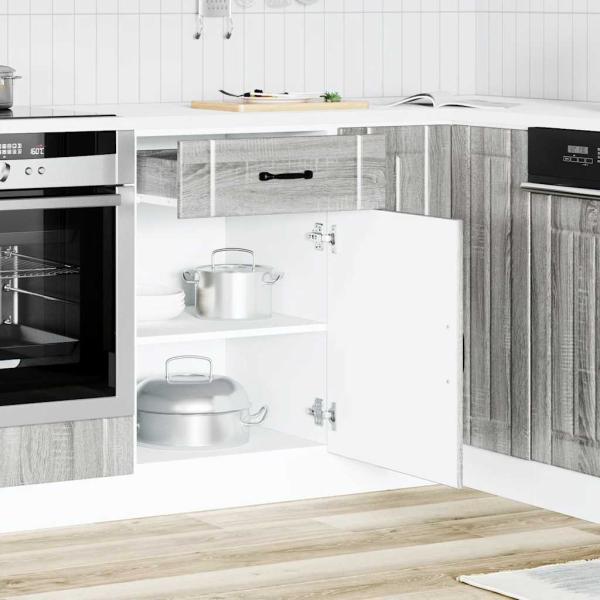 Küchen-Unterschrank Lucca Grau Sonoma Holzwerkstoff