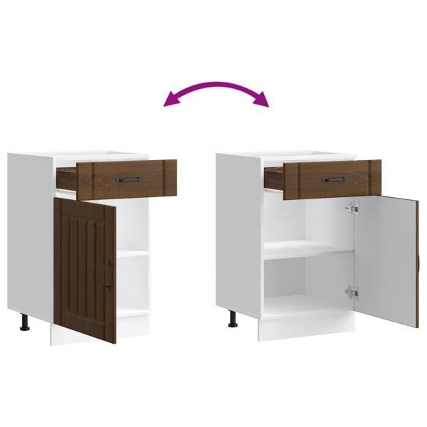 Küchen-Unterschrank Lucca Grau Sonoma Holzwerkstoff