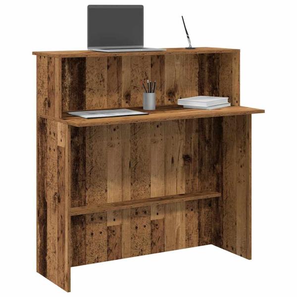 ARDEBO.de - Empfangstheke Altholz-Optik 100x50x103,5 cm Holzwerkstoff