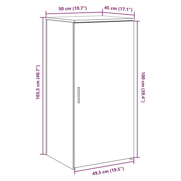 Lagerschrank Artisan-Eiche 50x45x103,5 cm Holzwerkstoff