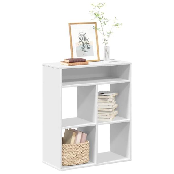 ARDEBO.de - Bücherregal Weiß 66x31x80 cm Holzwerkstoff