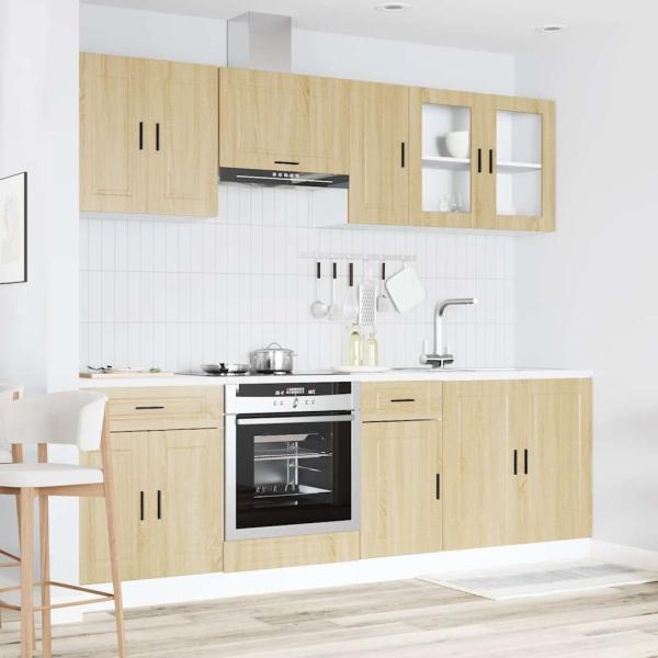 8-tlg. K?chenschrank-Set Porto Sonoma-Eiche Holzwerkstoff