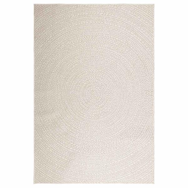 Teppich ZIZUR Creme 160x230 cm Jute-Optik Indoor und Outdoor