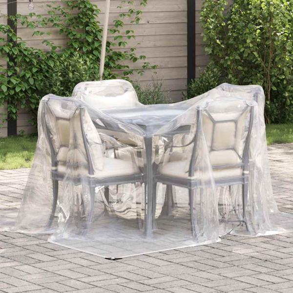 ARDEBO.de - Transparente Plane mit Ösen 2x2 m Polyethylen