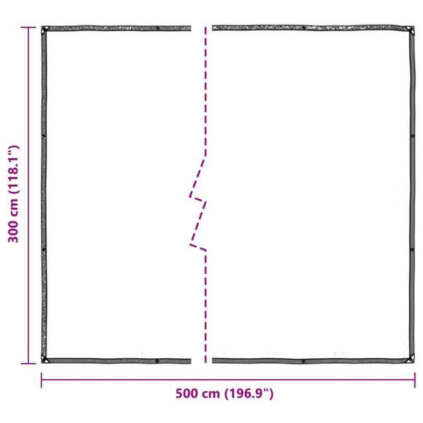 Transparente Plane mit Ösen 3x5 m Polyethylen