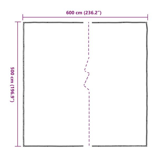 Transparente Plane mit Ösen 5x6 m Polyethylen