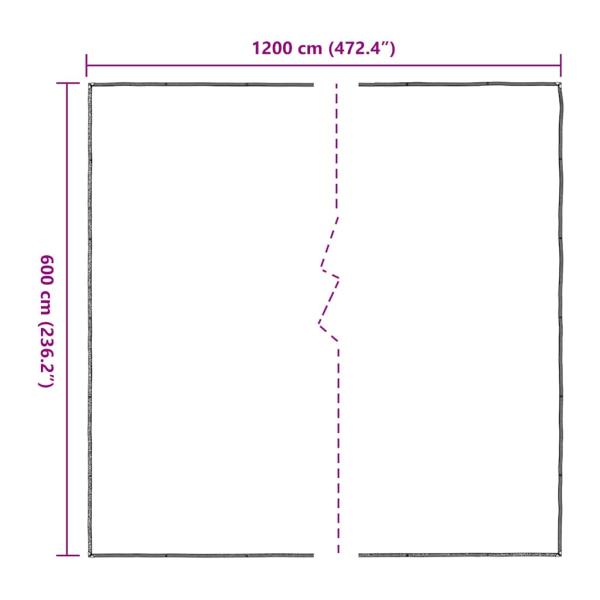 Transparente Plane mit Ösen 6x12 m Polyethylen