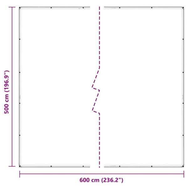 Transparente Plane mit Ösen 5x6 m PVC