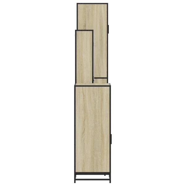 4-tlg. Badmöbel-Set Sonoma-Eiche Holzwerkstoff