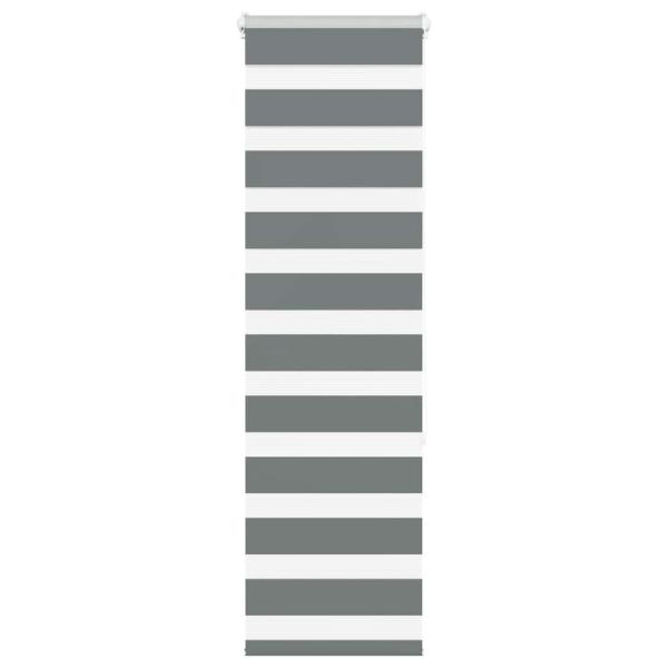 ARDEBO.de - Zebra Jalousie Dunkelgrau 45x150cm Stoffbreite 40,9cm Polyester