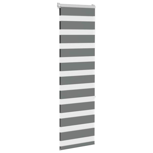 Zebra Jalousie Dunkelgrau 45x150cm Stoffbreite 40,9cm Polyester