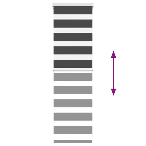 Zebra Jalousie Schwarz 40x100 cm Stoffbreite 35,9 cm Polyester