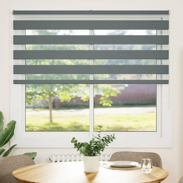 Zebra Jalousie Dunkelgrau 160x150 cm Stoffbreite 155,9 cm
