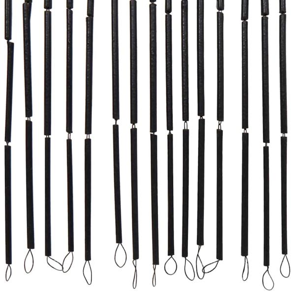 Insekten-Türvorhang Dunkelgrau 120x220 cm Bambus