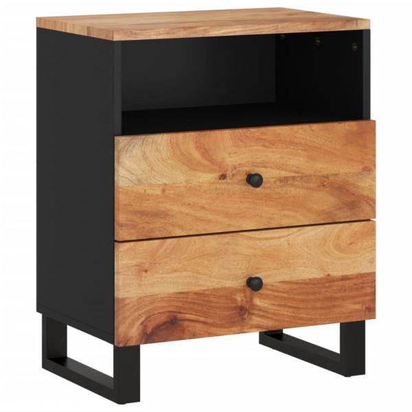 Nachttisch 50x33x62 cm Massivholz Akazie & Holzwerkstoff